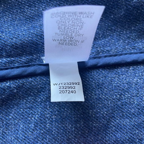 J. Jill Open Front Long Drape Blazer/Chambray Denim Like Business Casual Sz M - Picture 14 of 14